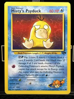 Pokemon Card Misty's Psyduck Gym Challenge 90/132 LP - Image 3