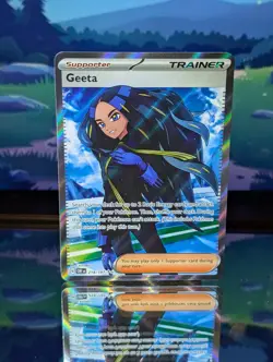 Geeta 218/197 Obsidian Flames Pokemon Card Tcg Full Art Ultra Rare Trainer - Image 1