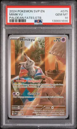2024 POKEMON SVP EN-SV BLACK STAR PROMO #075 MIMIKYU PSA 10 - Image 1