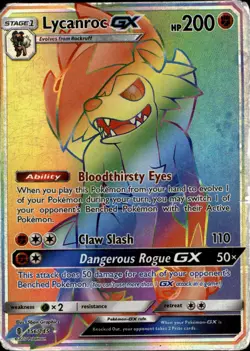 Lycanroc GX (Secret) 156/145 Secret Rare - Pokemon SM - Guardians Rising DMG - Image 1