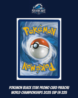 Pokemon Black Star Promo Card Pikachu World Championships 2025 SVP EN 225 - Image 2