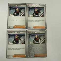LOT x4 - #176 Team Rocket's Petrel Pokemon TCG S&V Destined Rivals - Trainer - Image 1
