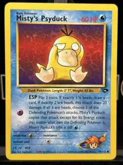 Misty's Psyduck 90/132 WOTC Vintage Pokemon | Gym Challenge Pokemon TCG - Image 3