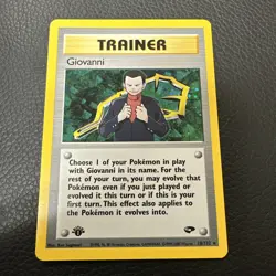 Pokemon TCG Giovanni 18/132 Gym Challenge 1st Edition Holo Rare Trainer 2000 - Image 1