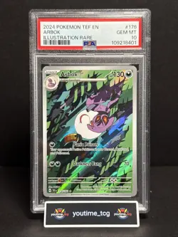 2024 Pokemon Tef En-Temporal Forces Illustration Rare Arbok #176 PSA 10 - Image 1