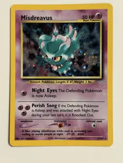 Pokemon TCG Misdreavus Neo Revelation Holo Card 11/64 - Image 1