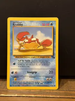 Krabby 1ST EDITION 51/62 Fossil 1999 Regular Pokemon TCG LP - Image 1