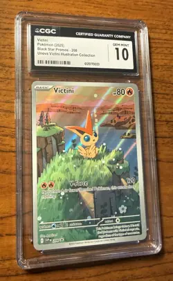 Victini #208 Black Star Promo 2025 Pokemon SVP CGC Gem Mint 10 - Image 1