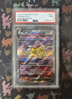 PSA 9 Raikou V Crown Zenith: Galarian Gallery GG41/GG70 Holo Ultra Rare Pokemon - Image 3