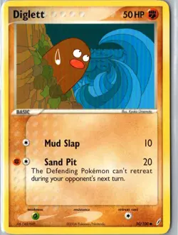 DIGLETT 50/100 COMMON CRYSTAL GUARDIANS POKEMON LP - Image 1