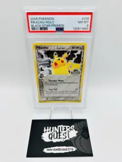 PSA 8 Cosmos Holo Pikachu Pokemon Nintendo Black Star Promo 2006 - Image 1