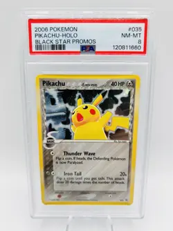 PSA 8 Cosmos Holo Pikachu Pokemon Nintendo Black Star Promo 2006 - Image 2