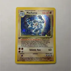 Pokemon Machamp 8/102 Deck Exclusives Holo Rare 1st Edition 100 HP WOTC (NM/LP) - Image 1