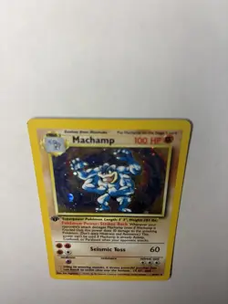 Pokemon Machamp 8/102 Deck Exclusives Holo Rare 1st Edition 100 HP WOTC (NM/LP) - Image 4