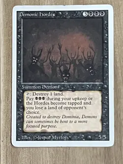 Awesome Magic The Gathering MTG Card Revised Demonic Hordes MP - Image 1