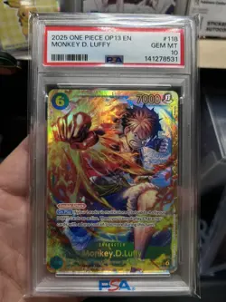 2025 ONE PIECE OP13-CARRYING ON HIS WILL #118 MONKEY D. LUFFY PSA 10 secret rare - Image 1