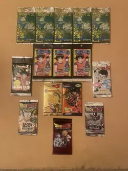 Dragon Ball Z CCG & Trading Cards 15 Pack Lot-Sealed-Lenticolor, American 1 & 2 - Image 1