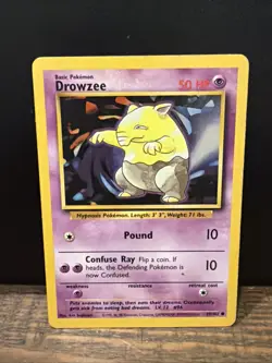 Vintage Pokemon TCG Drowzee 49/102 Base Set 1999 Wizards Common Card Non Holo - Image 1