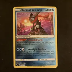 Pokemon TCG Radiant Greninja Astral Radiance Holo Card 046/189 - Image 1