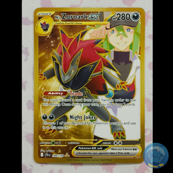 Pokemon Card | N's Zoroark 189/159 Gold Rare | Journey Together | NM, English - Image 1