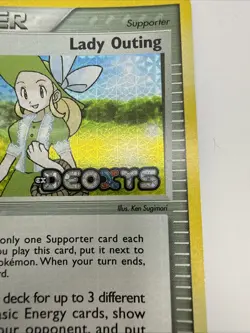 Lady Outing 87/107 EX Deoxys Reverse Holo Uncommon Stamped Pokemon Card - Image 5