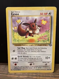 Pokemon TCG Eevee Jungle Card 51/64 Regular Common 1st Edition - Image 1