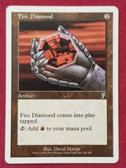 Magic The Gathering 7TH EDITION FIRE DIAMOND artifact card MTG - Image 1