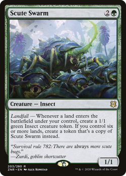 Scute Swarm #203 (Foil) (MP) Zendikar Rising ZNR Magic MTG - Image 1