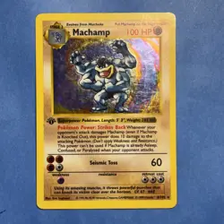 Pokemon Machamp Shadowless 8/102 Base Set 1999 WOTC Vintage 1st Edition MP - Image 1