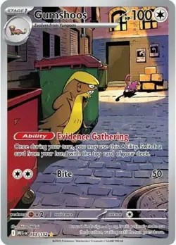 1x Gumshoos - 153/132 - Illustration Rare NM-Mint Pokemon ME01 - Mega Evolution - Image 1