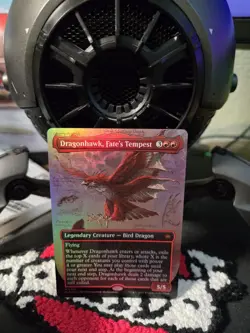 Dragonhawk Fate's Tempest Foil Card Bloomburrow, MTG, Near Mint Condition - Image 1