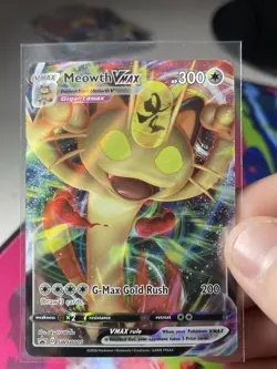 MEOWTH V & MEOWTH VMAX SWSH004 SWSH005 HOLO BLACK STAR PROMO NM POKEMON TCG SET - Image 2