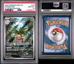 2025 POKEMON MEG EN-MEGA EVOLUTION #135 EXEGGUTOR ILLUSTRATION RARE PSA 10 - Image 3