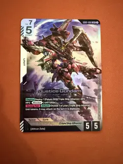 Justice Gundam - Newtype Rising #GD01-066 LR - NM Holo Foil Gundam Card Game - Image 1