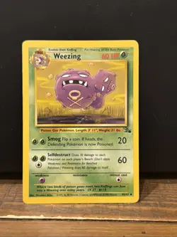 Pokemon TCG 1999 Weezing Fossil 1st Edition 45/62 NM/LP Condition - Image 1