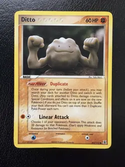 Ditto (Geodude) 62/113 EX Delta Species Rare Pokemon TCG Non Holo HP/DMG - Image 1