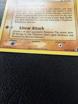 Ditto (Geodude) 62/113 EX Delta Species Rare Pokemon TCG Non Holo HP/DMG - Image 3