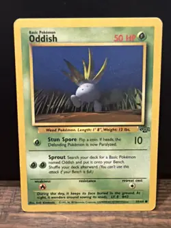 Pokemon TCG Oddish Jungle 58/64 Regular Unlimited Common - Image 1
