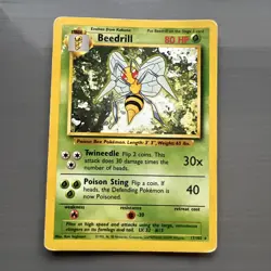Beedrill 17/102 Rare Base Set Pokemon Card WOTC Vintage TCG Non Holo - Image 1