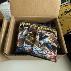 30x Pokemon TCG Sword And Shield Base Set Booster Pack Factory Sealed - Image 1