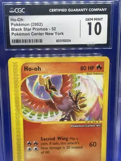 HO-OH CGC 10 2002 POKEMON WIZARDS BLACK STAR PROMOS BSP #52 CENTER NEW YORK 270 - Image 3