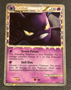 Pokemon Crobat Prime HGSS Unleashed #84/95 w/Holo Swirl! - NM - Image 4