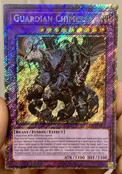 Yugioh Guardian Chimera RA02-EN023 Platinum Secret Rare 1st Ed NM w/Tracking - Image 1