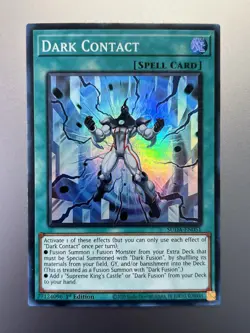 Yugioh - Dark Contact Super Rare SUDA-EN051, Near Mint, 1st Edition, Pack Fresh - Image 1