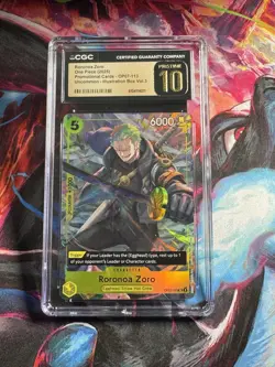2025 ONE PIECE RORONOA ZORO ILLUSTRATION BOX PROMO OP07-113 CGC 10 PRISTINE - Image 1