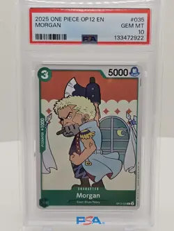 Pop 2! One Piece 2025 English Op12 Morgan 'Chibi Style' Graded Psa 10 - Image 1
