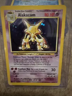 Pokemon Alakazam TCG Base Set 2 Holo Rare Card 1/130 Unlimited HP - Image 1