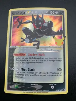 Greninja Gold Star SWSH144 Promo Celebrations ETB Pokemon 2021 NM - Image 1