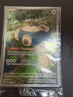 Pokemon TCG 2023 S&V 151 ETB Snorlax Promo Card SVP051 Black Star Sealed - Image 1
