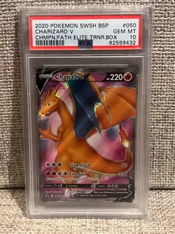Charizard V PSA 10 SWSH050 Promo Champions Path ETB BSP Pokemon Card 2020 - Image 1